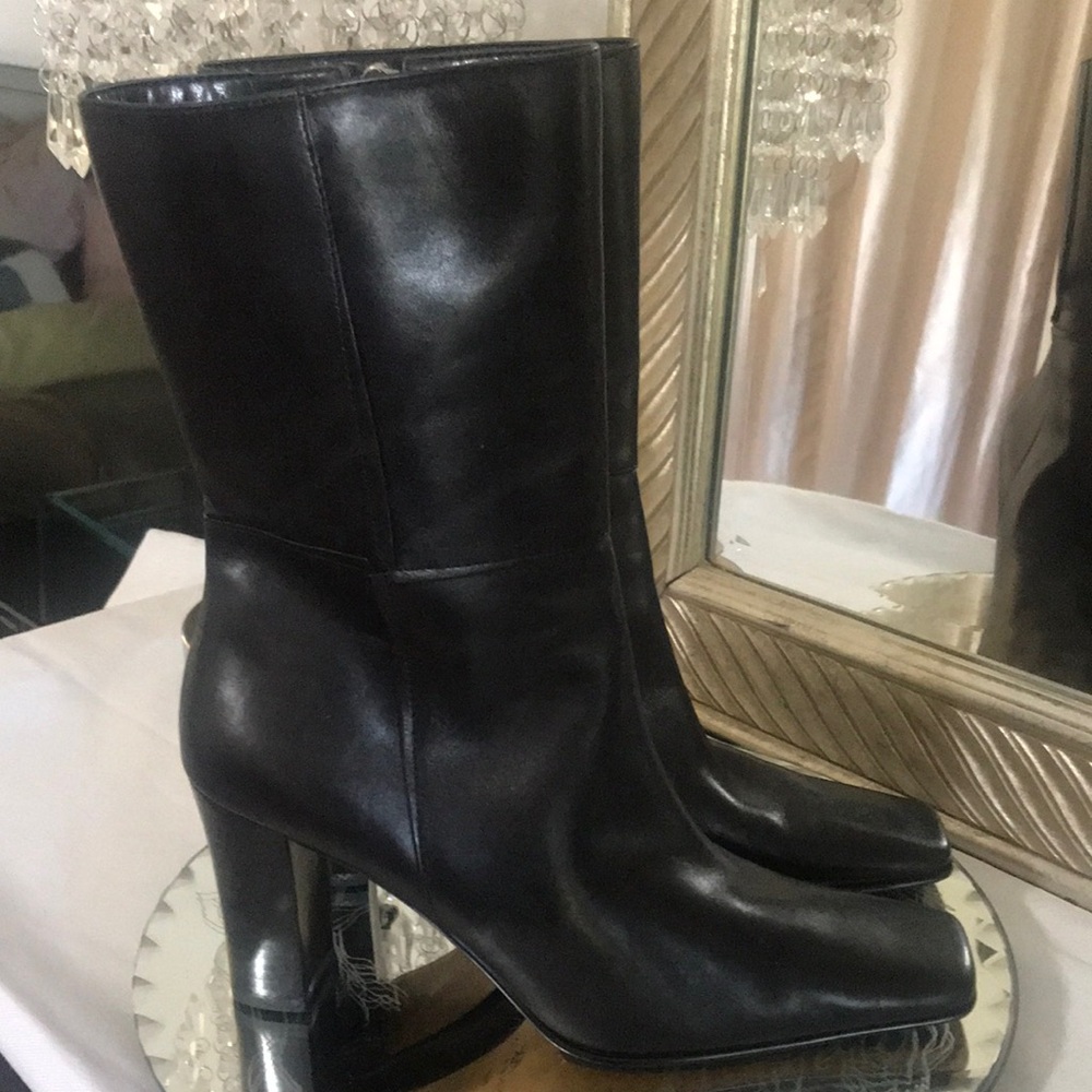 Anne Klein Classic Black Heeled Boots